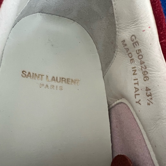 Saint Laurent Court Low Trainers in Red - Picture 8 of 10